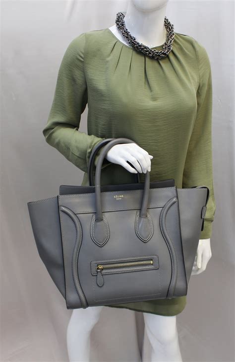 celine luggage tote gray|Celine luggage tote medium.